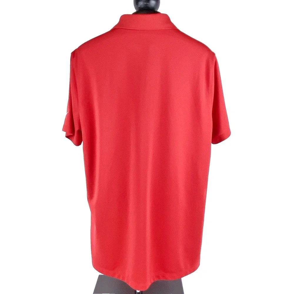 Nike Golf Dri-Fit Polo Shirt Mens M Dri-Fit Red Short Sleeves Standard Fit Soft